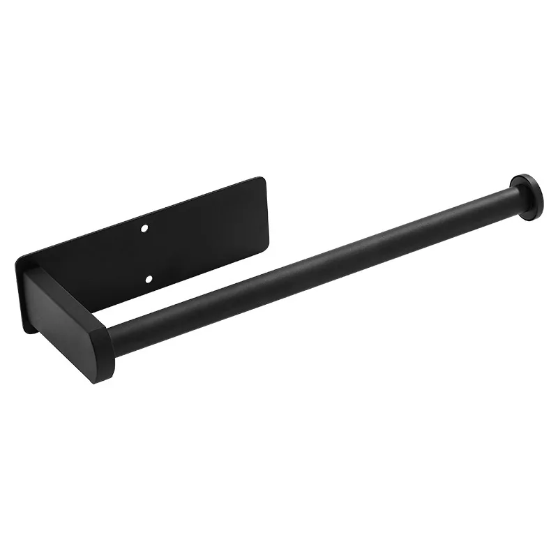 Wall-mounted Kitchen Metal Paper Roll Holder Stainless Steel Paper Towel Holder Hole-free Black Paper Roll Holder
Wall-mounted Kitchen Metal Paper Roll Holder Stainless Steel Paper Towel Holder Hole-free Black Paper Roll Holder