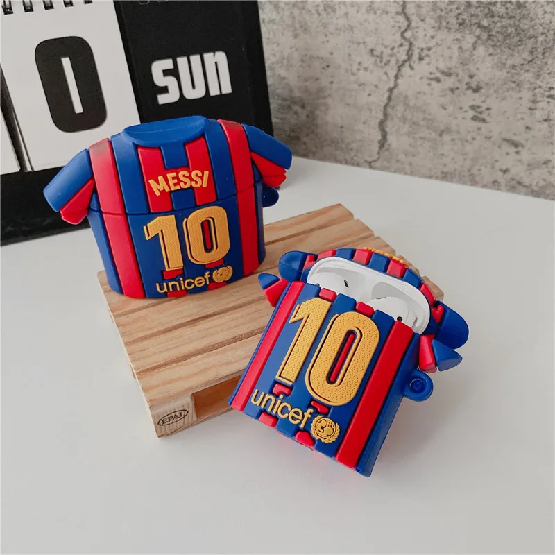 2020 New Fashion 3D for Messi Uniforms jersey Silicone Cases with Hook Protective Covers For Apple Airpods 1 2 Pro
2020 New Fashion 3D for Messi Uniforms jersey Silicone Cases with Hook Protective Covers For Apple Airpods 1 2 Pro