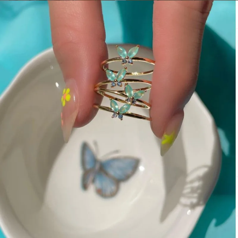 18K Gold Plated Colorful Butterfly Ring Heart Cute Finger Rings Romantic Birthday Gift Fashion Zircon Wedding Engagement Jewelry, Rings jewelry women
18K Gold Plated Colorful Butterfly Ring Heart Cute Finger Rings Romantic Birthday Gift Fashion Zircon Wedding Engagement Jewelry, Rings jewelry women