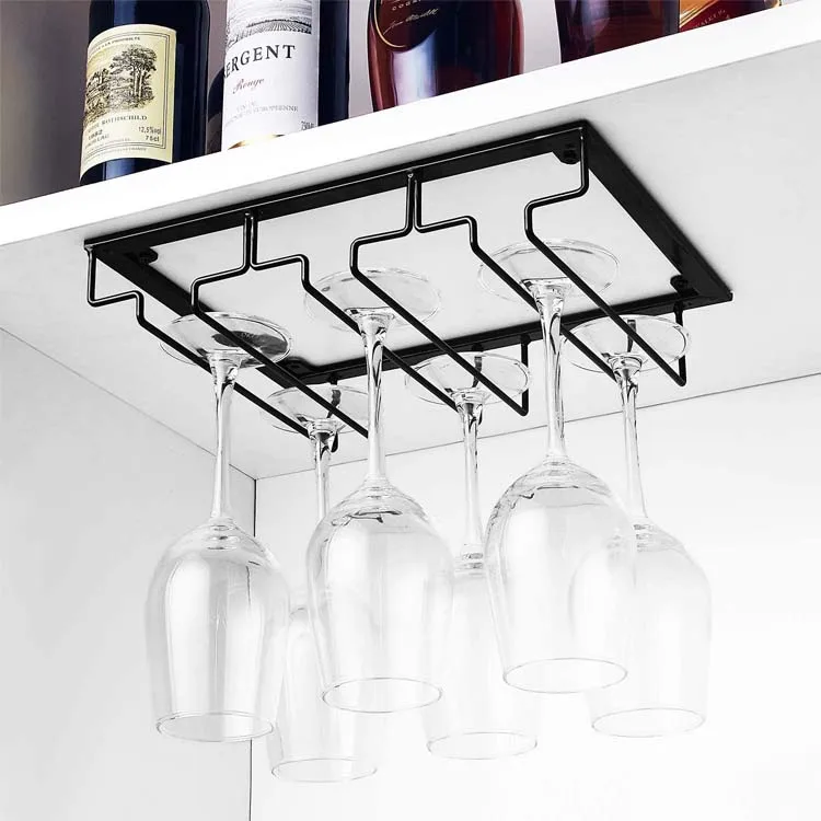 Sample Available Wine Glass Holder Under Cabinet Hanging Glass Organizer Rack for Bar Kitchen Black, Customized color
Sample Available Wine Glass Holder Under Cabinet Hanging Glass Organizer Rack for Bar Kitchen Black, Customized color