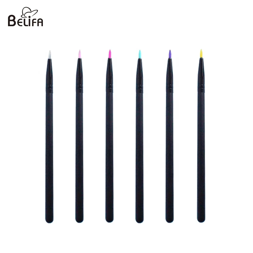Belifa private label clear pink red green yellow purple silicone eyeliner makeup brush
Belifa private label clear pink red green yellow purple silicone eyeliner makeup brush