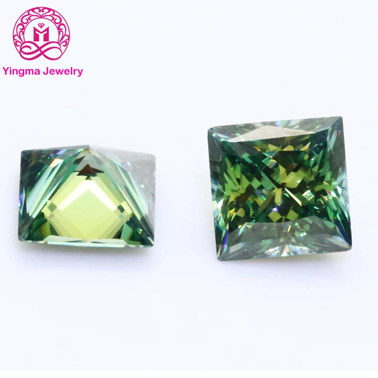 China Moissanite Price Per Carat Square Princess Cut 7x7mm Custom Moissanite Green Moissanite Stones for fine jewelry
China Moissanite Price Per Carat Square Princess Cut 7x7mm Custom Moissanite Green Moissanite Stones for fine jewelry