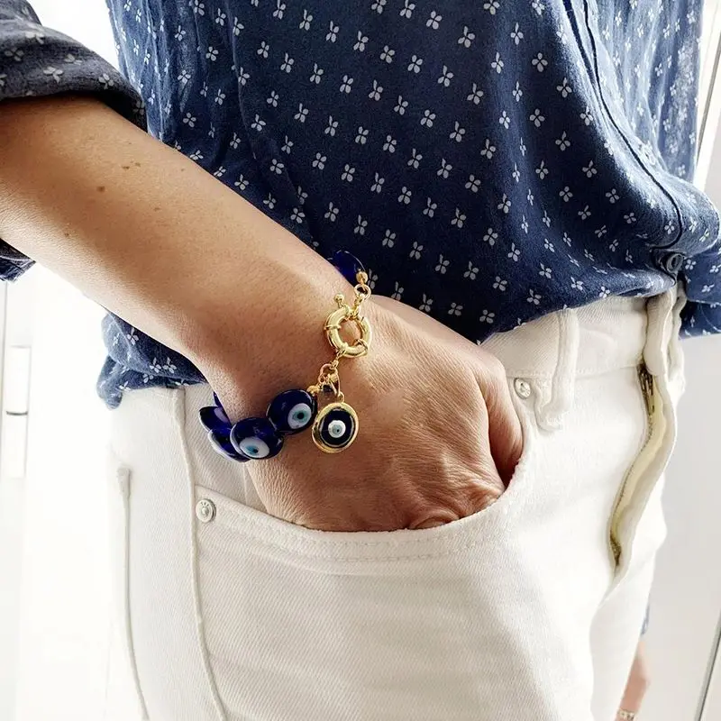 2021 Natural Hot Sale High Quality Handmade Freshwater Pearl Bracelet Bright Blue Colour Eye Stone Bracelet
2021 Natural Hot Sale High Quality Handmade Freshwater Pearl Bracelet Bright Blue Colour Eye Stone Bracelet