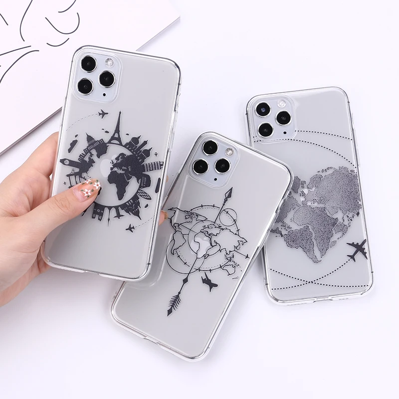 Global Travel Plane Love Funny Transparent Phone Case For iPhone 12 11 Pro X XR XS Max 7 8 6 Plus SE 2 2020 12 Mini Phone Cover, Mix patterns
Global Travel Plane Love Funny Transparent Phone Case For iPhone 12 11 Pro X XR XS Max 7 8 6 Plus SE 2 2020 12 Mini Phone Cover, Mix patterns