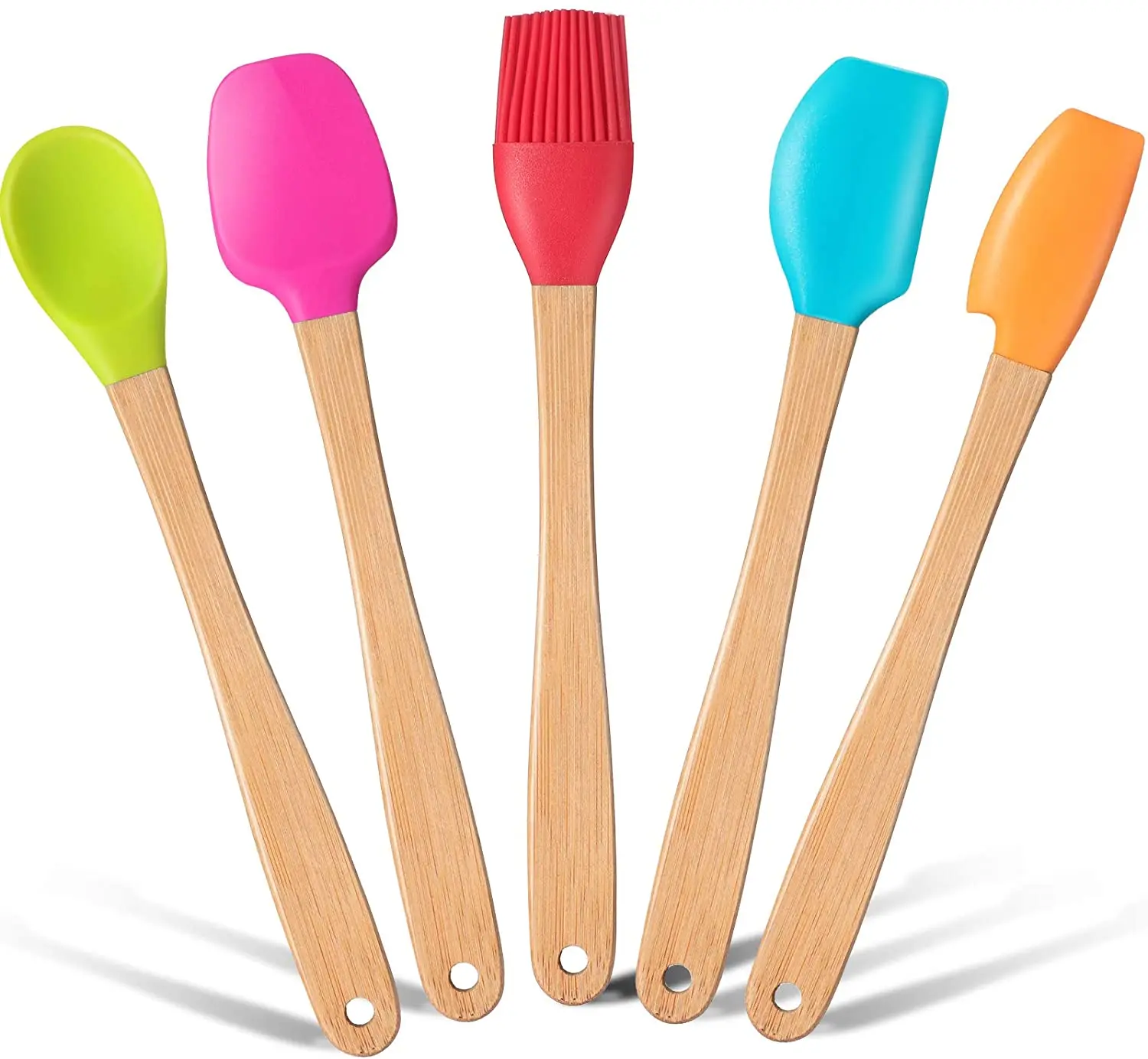 Kitchen Accessory Family Kids Children Baking Tool Set of 5 Mini Spatula Basting Brush Half Spreader Spoon Silicone Spatula Set, Customized
Kitchen Accessory Family Kids Children Baking Tool Set of 5 Mini Spatula Basting Brush Half Spreader Spoon Silicone Spatula Set, Customized