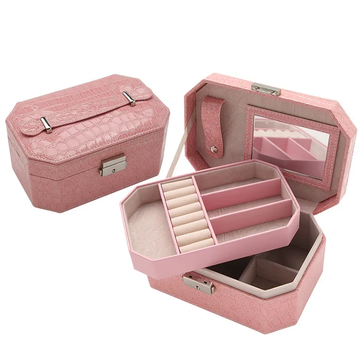 Wholesale Custom Storage Brush Box Separable Cosmetic Organizer Pink Leather Makeup Box, Customized 
Wholesale Custom Storage Brush Box Separable Cosmetic Organizer Pink Leather Makeup Box, Customized