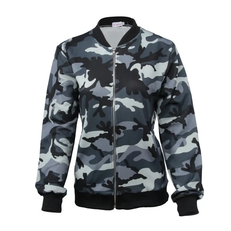 Autumn Round/ O Neck Camouflage Women's Ladies Long Jackets & Coats Blazers, Grey
Autumn Round/ O Neck Camouflage Women's Ladies Long Jackets & Coats Blazers, Grey