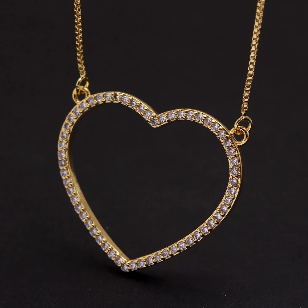 MHS.SUN Fashion Cubic Zirconia Heart Pendant Necklace Women Valentine's Day Chokers 18K Gold Plated Copper Jewelry Female Gifts, Gold/silver
MHS.SUN Fashion Cubic Zirconia Heart Pendant Necklace Women Valentine's Day Chokers 18K Gold Plated Copper Jewelry Female Gifts, Gold/silver