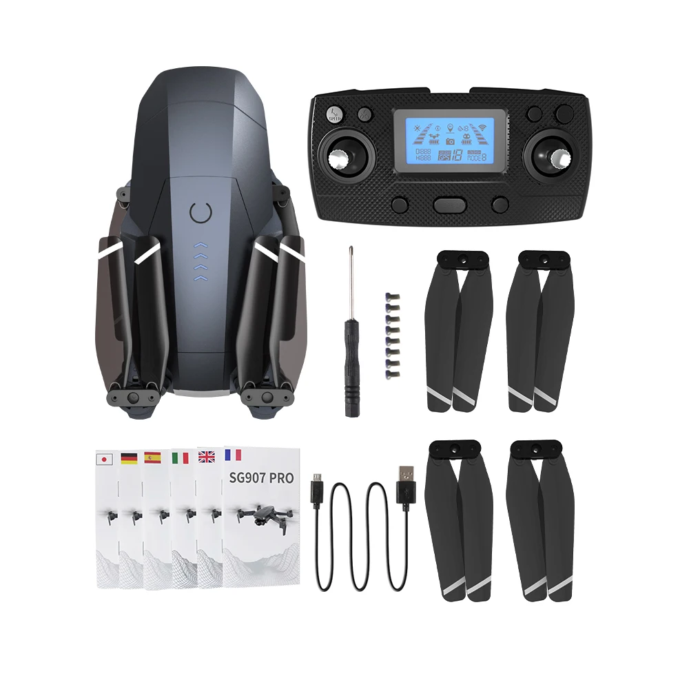 2020 New arrival HOSHI SG907 Pro Drone Quadcopter GPS 5G WIFI 4K HD Mechanical 2-Axis Gimbal Camera Supports TF Card RC Drone, Black
2020 New arrival HOSHI SG907 Pro Drone Quadcopter GPS 5G WIFI 4K HD Mechanical 2-Axis Gimbal Camera Supports TF Card RC Drone, Black