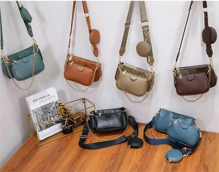 B10158 Three in one bag new 2021 one-shoulder armpit broadband cross-body bag versatile web celebrity fashion shoulder bag, Khaki,green,blue,black,dark brown,brown
B10158 Three in one bag new 2021 one-shoulder armpit broadband cross-body bag versatile web celebrity fashion shoulder bag, Khaki,green,blue,black,dark brown,brown