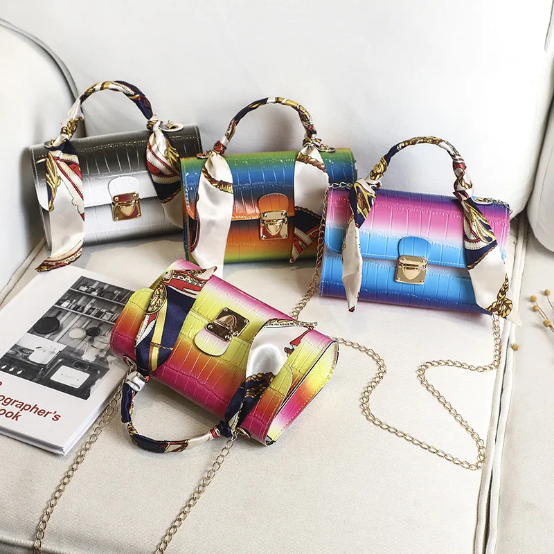 Color gradient handbag 2021 stone pattern single shoulder handbag chain messenger women hand bags whole sale, Customizable
Color gradient handbag 2021 stone pattern single shoulder handbag chain messenger women hand bags whole sale, Customizable