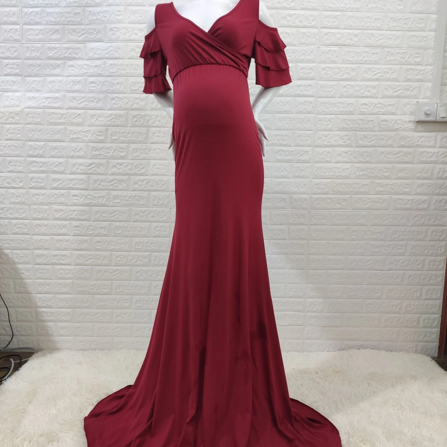 Fashion Elastic Maternity Clothing Korean Elastic Train Baby Shower Dress For Photography Gown
Fashion Elastic Maternity Clothing Korean Elastic Train Baby Shower Dress For Photography Gown
