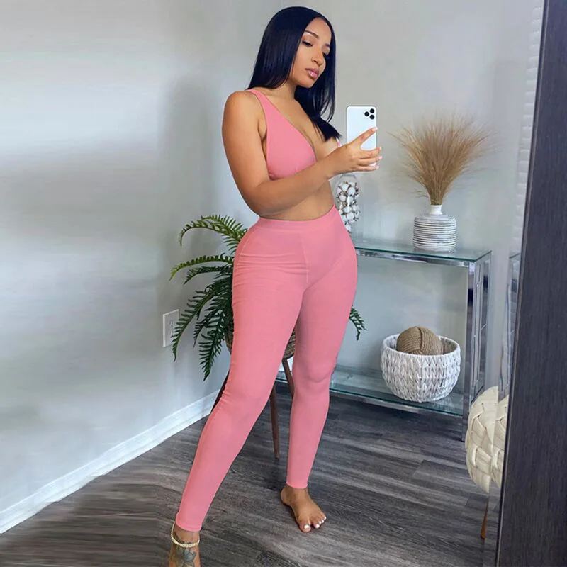 QC High quality casual sports bra and legging sets sexy backless pink summer 2 piece set women clothing
QC High quality casual sports bra and legging sets sexy backless pink summer 2 piece set women clothing