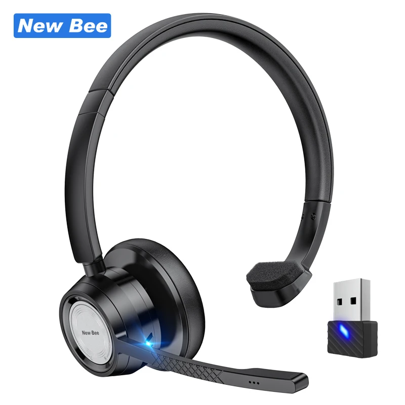New Bee Professional Trucking Bluetooth Single Ear Headset Noise Cancelling Over Ear Wireless Headphones for Team Zooms Skype
New Bee Professional Trucking Bluetooth Single Ear Headset Noise Cancelling Over Ear Wireless Headphones for Team Zooms Skype