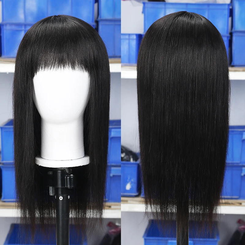 100% Remy Full Machine Made Human Hair Wigs Brazilian Straight Human Hair Wigs With Bangs For Women
100% Remy Full Machine Made Human Hair Wigs Brazilian Straight Human Hair Wigs With Bangs For Women