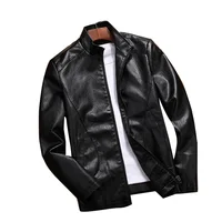 

Jacket men's autumn and winter new leather men's casual stand-up collar slim leather jacket youth handsome warm trendy shirt