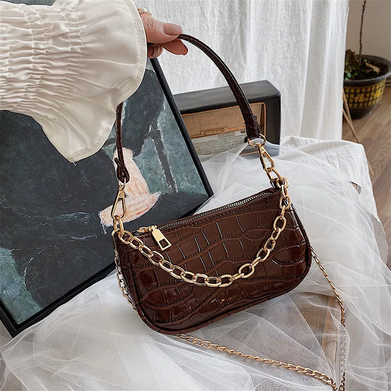 Fashion Women Bags New Popular Crocodile Pattern Shoulder Bag Trendy Chain Handbags for Women 2022 Luxury Leather Tote Bag
Fashion Women Bags New Popular Crocodile Pattern Shoulder Bag Trendy Chain Handbags for Women 2022 Luxury Leather Tote Bag