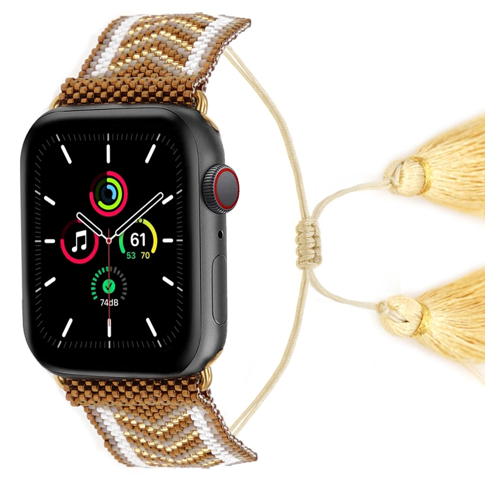 Go2Boho Handmade Band for Apple Watch Women Miyuki Beads Woven watch Strap Waterproof Accessories Beads Band For Smartwatch
Go2Boho Handmade Band for Apple Watch Women Miyuki Beads Woven watch Strap Waterproof Accessories Beads Band For Smartwatch