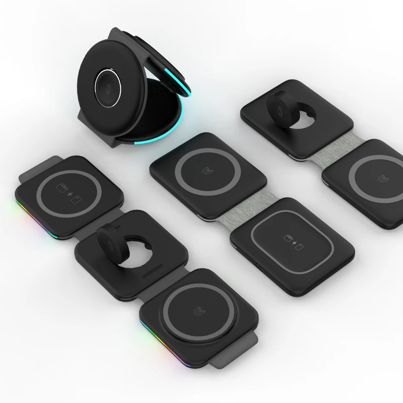 Wireless Charger Stand Fast Charging Cell Phone Holder 3 in 1 Portable Multi-function Foldable 2 in 1 Type C Black White Support
Wireless Charger Stand Fast Charging Cell Phone Holder 3 in 1 Portable Multi-function Foldable 2 in 1 Type C Black White Support