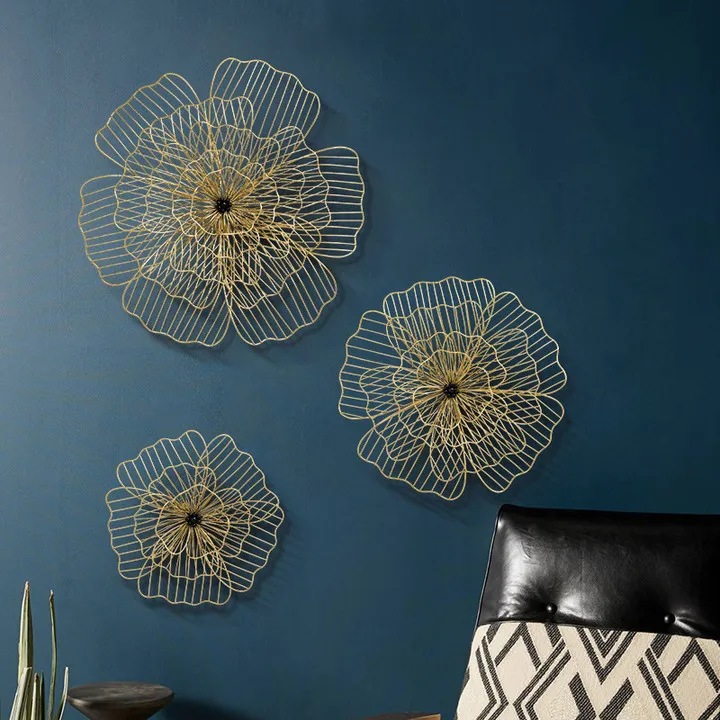 Nordic luxury wrought iron hanging home decoration flower sunburst meta wire wall art, Gold
Nordic luxury wrought iron hanging home decoration flower sunburst meta wire wall art, Gold