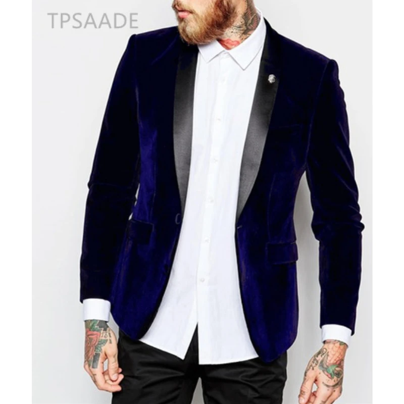 High Quality Slim Fit Blue Velvet Shawl Lapel MenSuit Groomsmen Tuxedos Wedding Prom Performance Mens Suits, As picture/custom made
High Quality Slim Fit Blue Velvet Shawl Lapel MenSuit Groomsmen Tuxedos Wedding Prom Performance Mens Suits, As picture/custom made