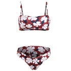 Floral Bikini Set Sexy Printed Swimwear Bathing Suit Push Up Swimsuit Padded Beachwear Set for Dropship