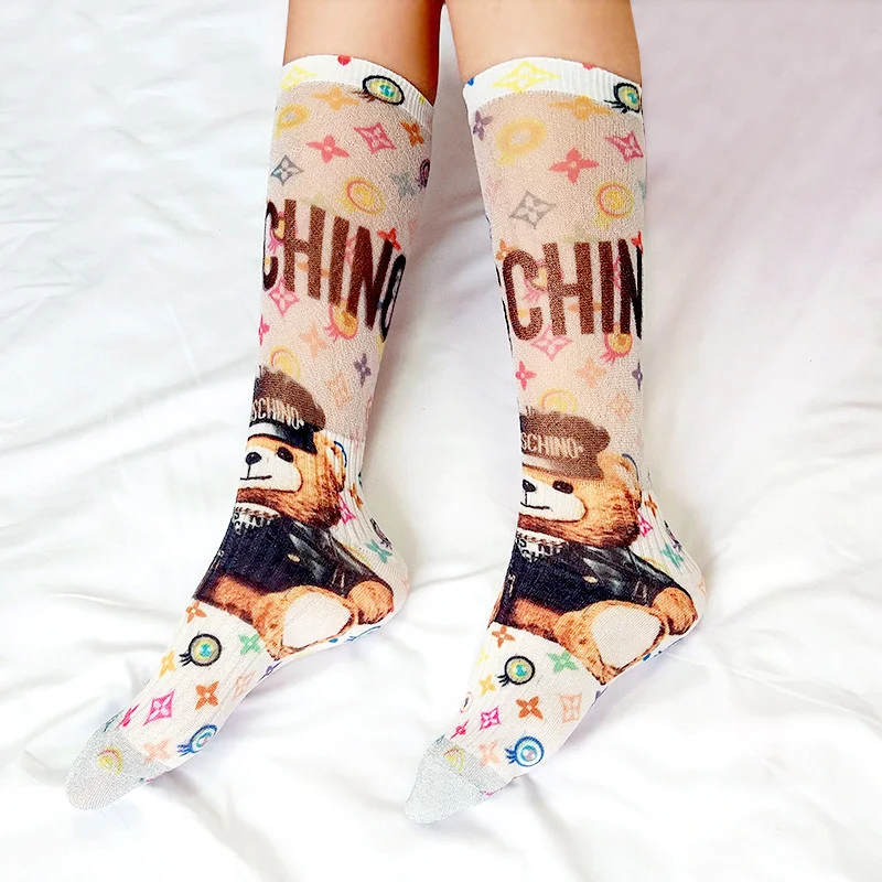 Wholesale women printing multi color mid-tube socks cartoon animal pattern printed crew socks
Wholesale women printing multi color mid-tube socks cartoon animal pattern printed crew socks
