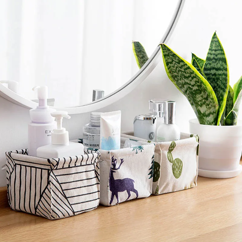 Foldable Sundries Storage Basket Cute Printing Cosmetics Container Multifunction Cotton Linen Storage Basket Desktop Organizer
Foldable Sundries Storage Basket Cute Printing Cosmetics Container Multifunction Cotton Linen Storage Basket Desktop Organizer