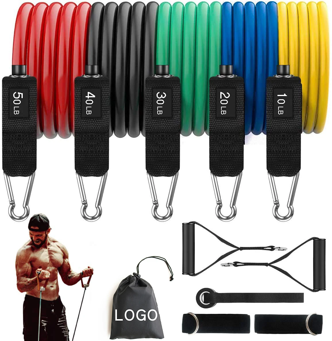Hot Selling Custom Logo Fitness Yoga Home Fitness Equipment exercises can stack 150 pounds with 11 movement resistance tubes
Hot Selling Custom Logo Fitness Yoga Home Fitness Equipment exercises can stack 150 pounds with 11 movement resistance tubes