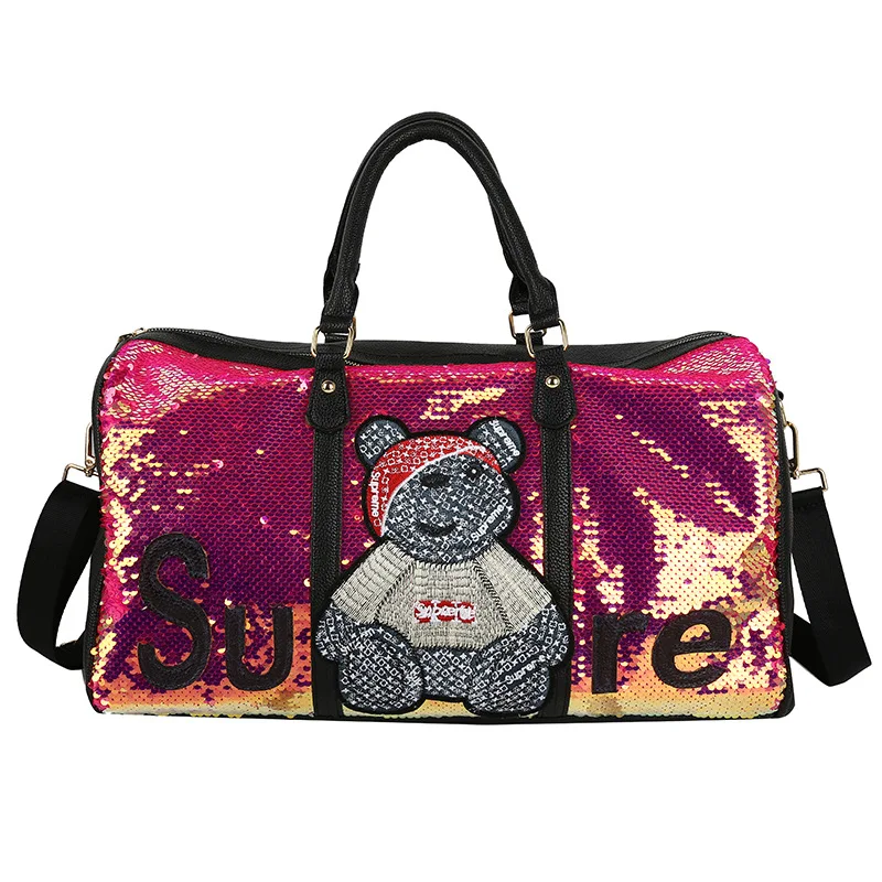 Women Swimming Sports Travel Gym Bag Sequin Dance Duffle Bag With Shoes Compartment and Wet Pocket Luggage Travel Bag, 7color for your option
Women Swimming Sports Travel Gym Bag Sequin Dance Duffle Bag With Shoes Compartment and Wet Pocket Luggage Travel Bag, 7color for your option