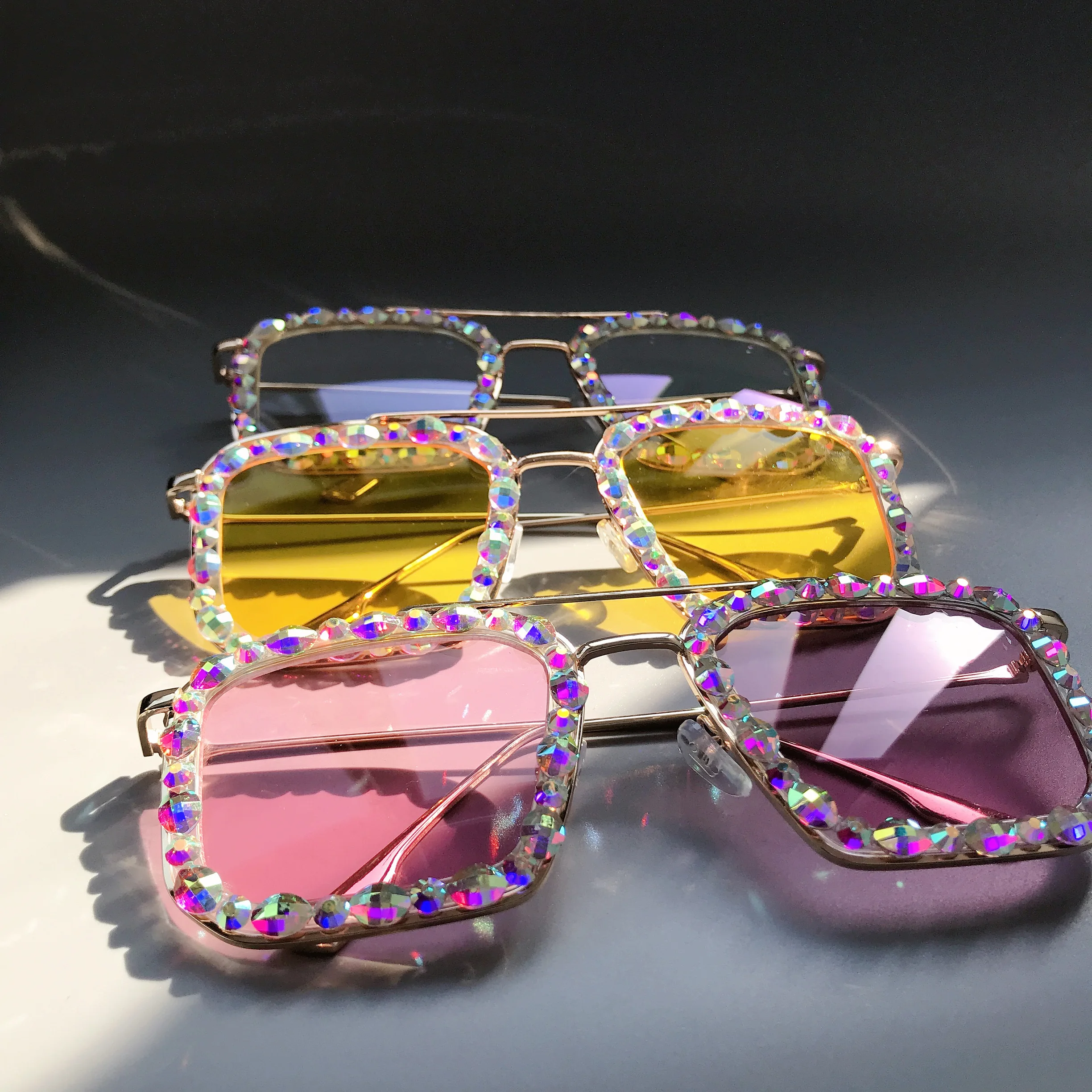 Luxury Square Sunglasses Women Retro Brand designer Metal Frame colorful crystal Oversize Sun Glasses Female Shades, Custom colors
Luxury Square Sunglasses Women Retro Brand designer Metal Frame colorful crystal Oversize Sun Glasses Female Shades, Custom colors