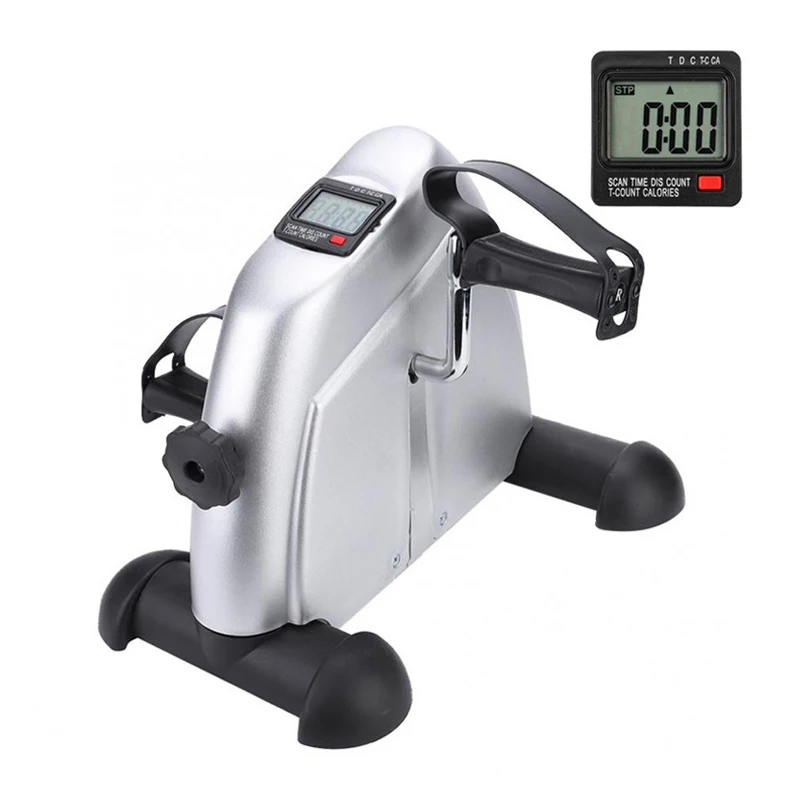 Indoor mini cycle pedal exercise bike with Digital Display Adjustable Resistance, Silver
Indoor mini cycle pedal exercise bike with Digital Display Adjustable Resistance, Silver