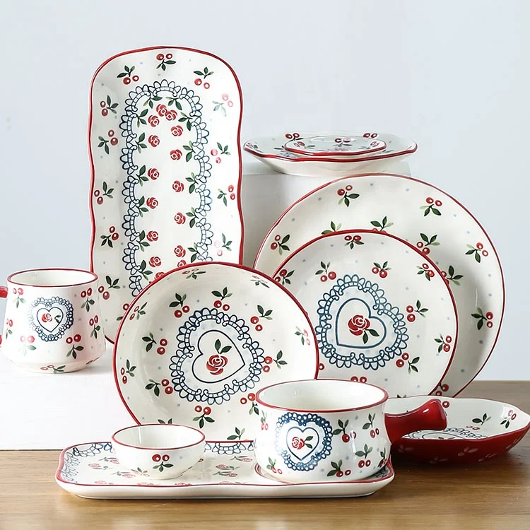 High quality Hand-Painted Creative design Cherry Pattern Ceramic tableware dinnerware sets, As shown in the figure
High quality Hand-Painted Creative design Cherry Pattern Ceramic tableware dinnerware sets, As shown in the figure