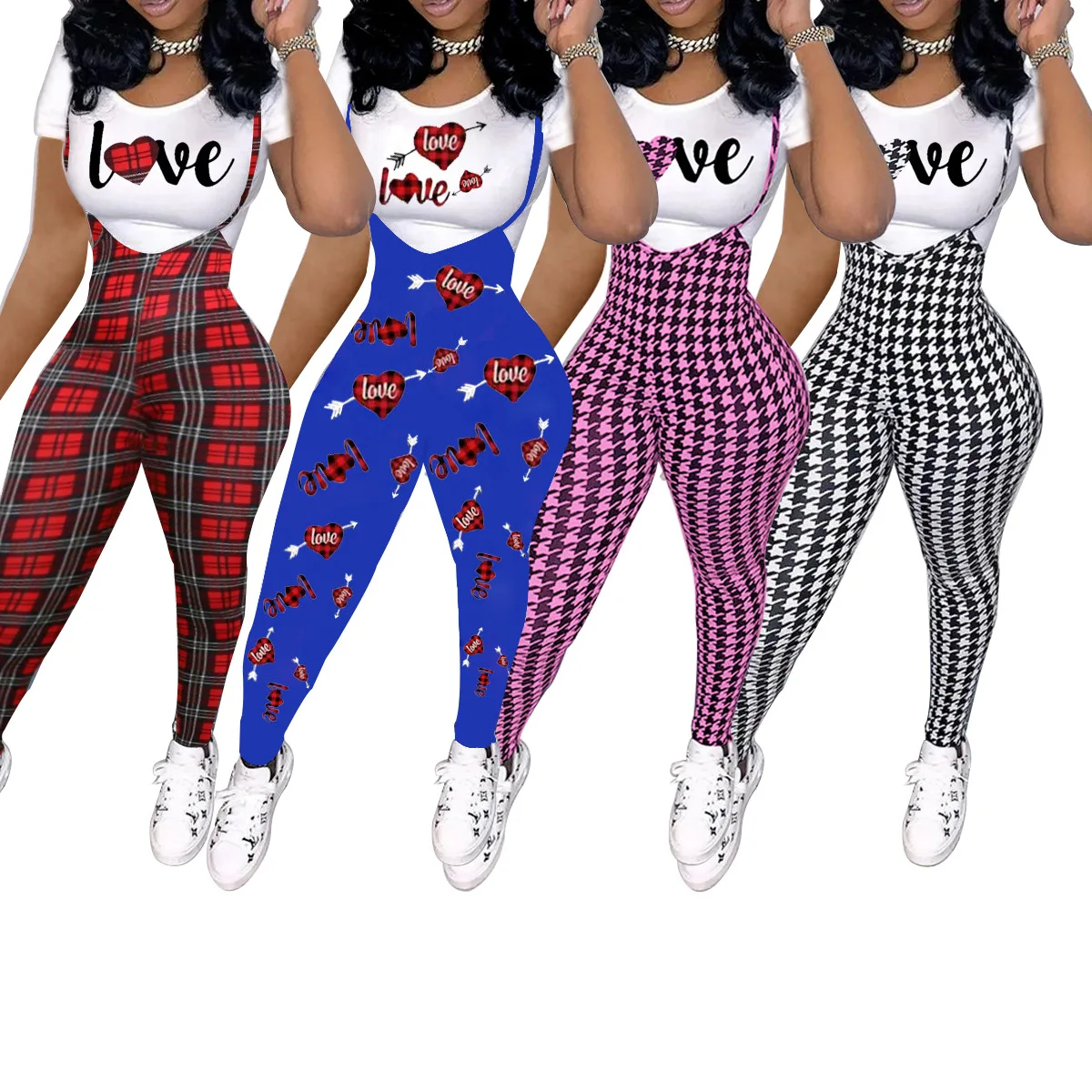 Women High Waist Suspender Pants Plus Size Plaid Jumpsuit Set 2 Piece Outfits Overalls With Shirt
Women High Waist Suspender Pants Plus Size Plaid Jumpsuit Set 2 Piece Outfits Overalls With Shirt
