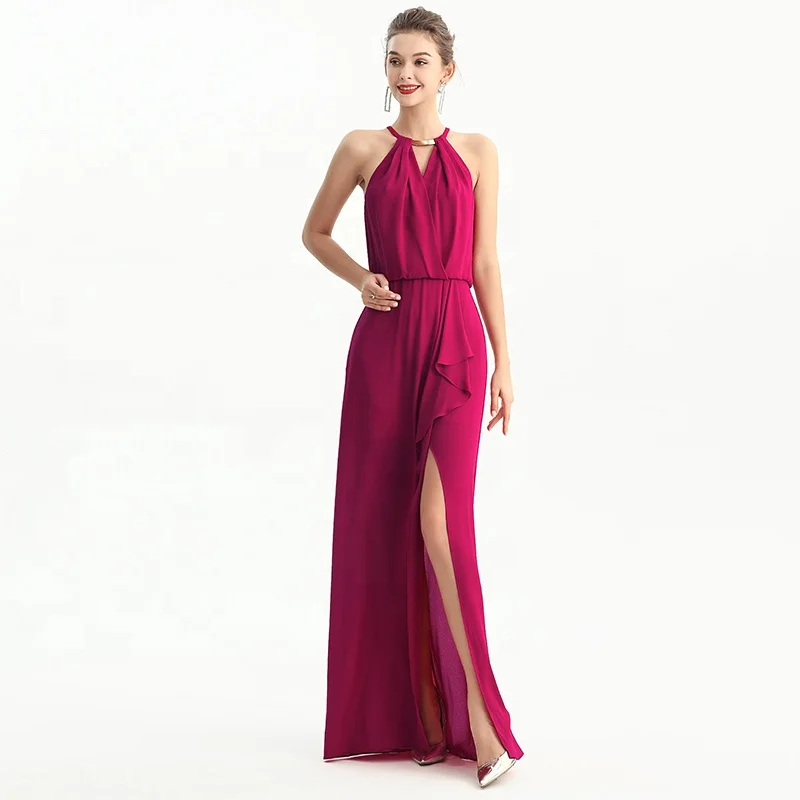 D197 Fashion design prom dress Halter Neck Maxi Women Casual Formal Evening Maxi Dresses for women
D197 Fashion design prom dress Halter Neck Maxi Women Casual Formal Evening Maxi Dresses for women