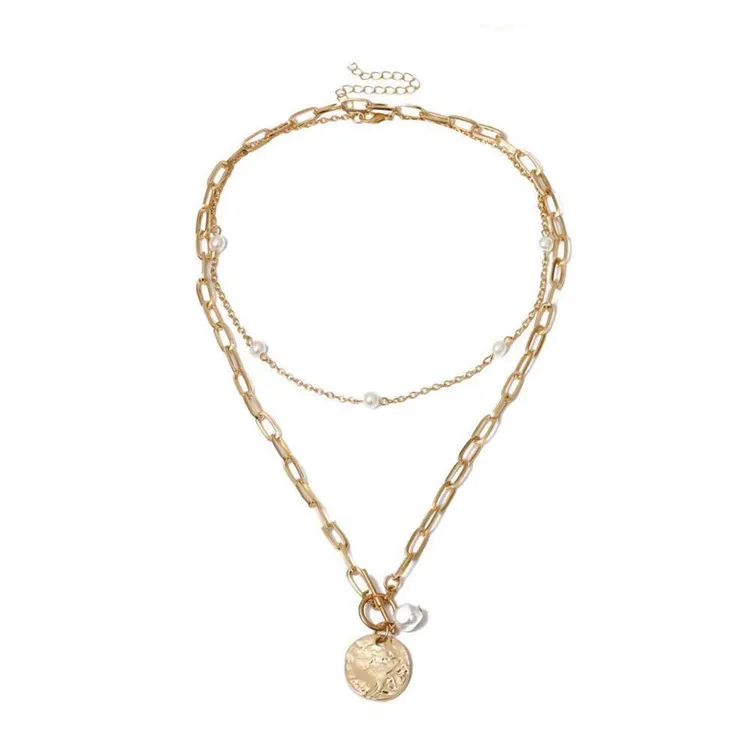 Spot Wholesale 14K Gold Plated Alloy Hiphop Jewelry Gold Coin Multilayered Necklace
Spot Wholesale 14K Gold Plated Alloy Hiphop Jewelry Gold Coin Multilayered Necklace