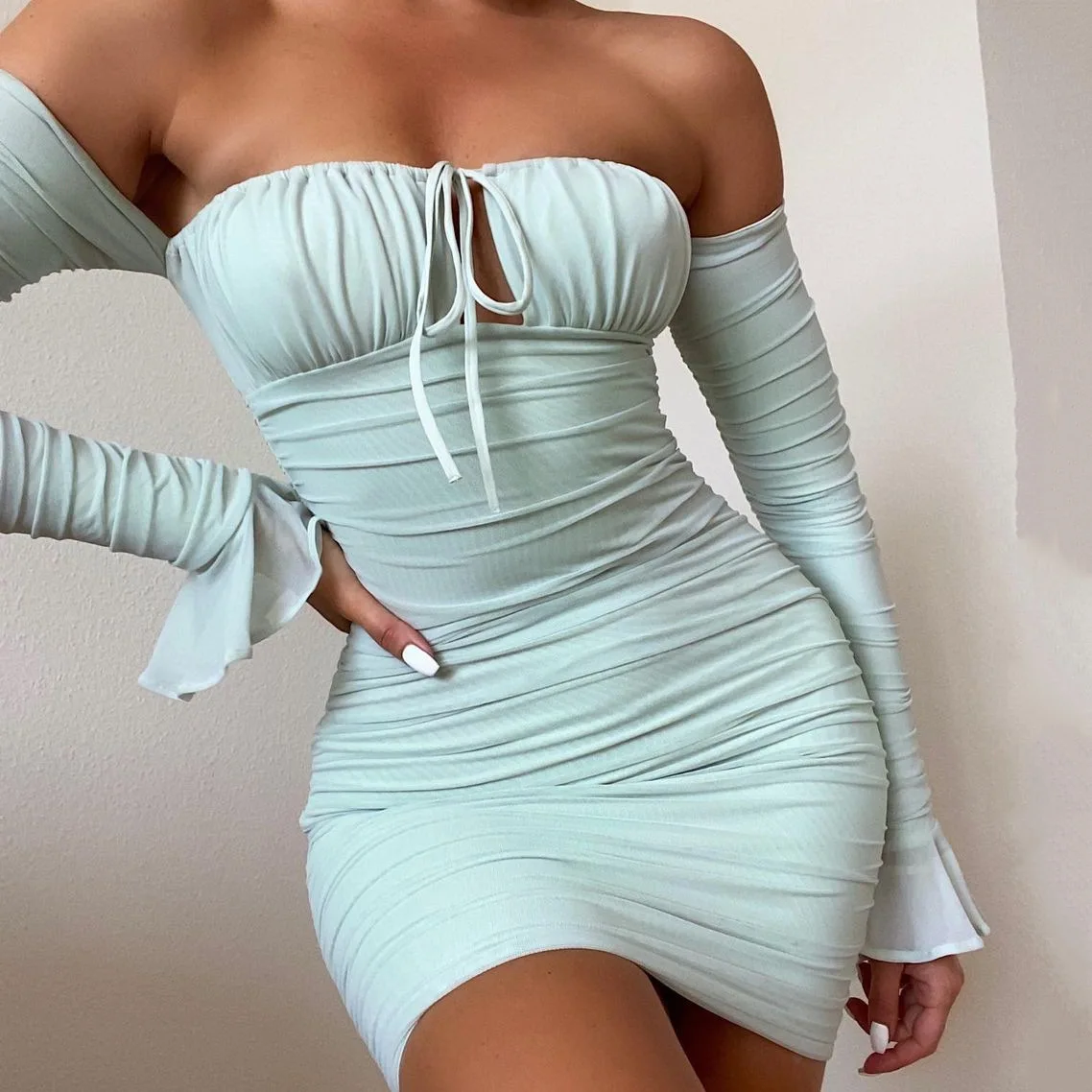 In Stock Off Shoulder Women Dresses Sexy Backless Clothes Long Sleeve Women Casual Dress
In Stock Off Shoulder Women Dresses Sexy Backless Clothes Long Sleeve Women Casual Dress