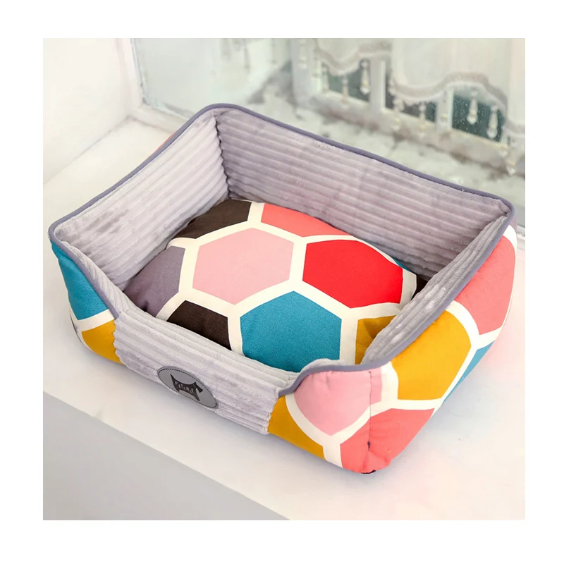 High quality all season square cushion pet bed washable luxury square bed for dog, As picture
High quality all season square cushion pet bed washable luxury square bed for dog, As picture