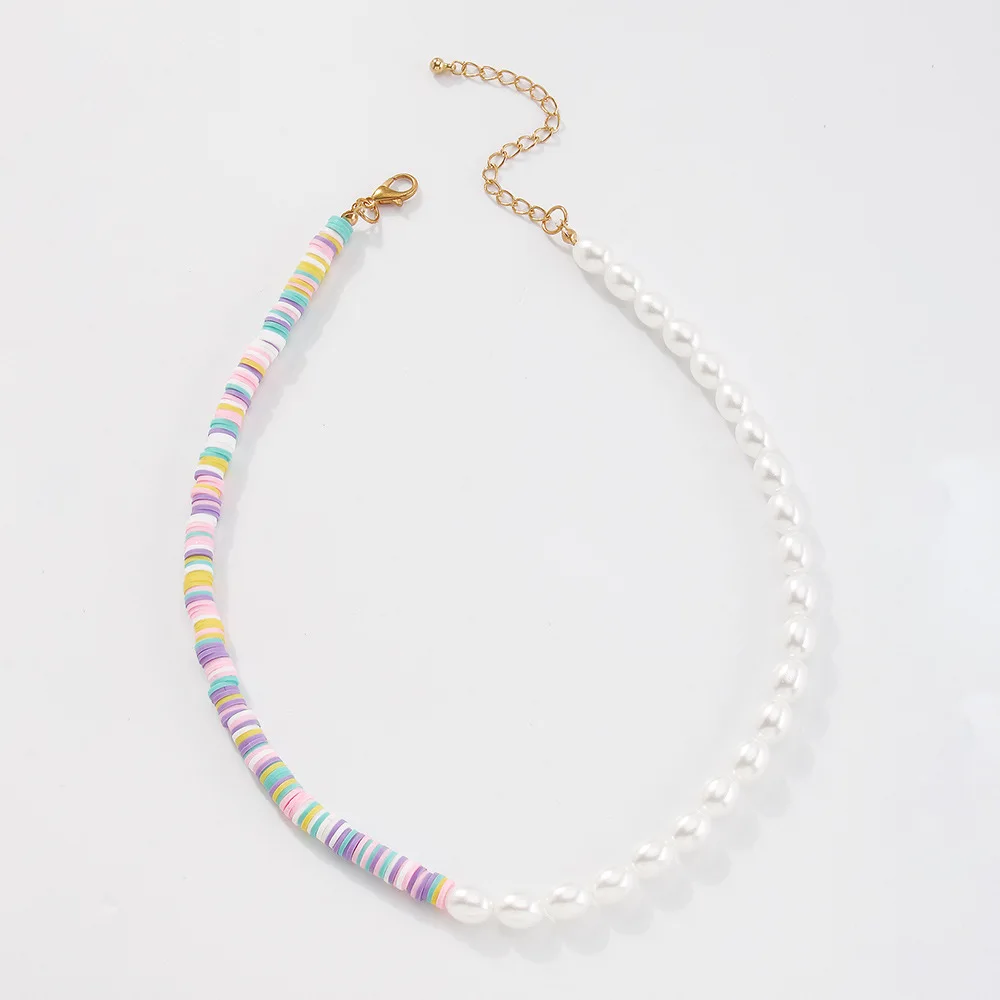 Y2K Colorful Soft Pottery Asymmetry Pearl Short Jewelry for Women Girls Summer Travel Party Jewelry Beaded Choker Necklace, Picture shows
Y2K Colorful Soft Pottery Asymmetry Pearl Short Jewelry for Women Girls Summer Travel Party Jewelry Beaded Choker Necklace, Picture shows