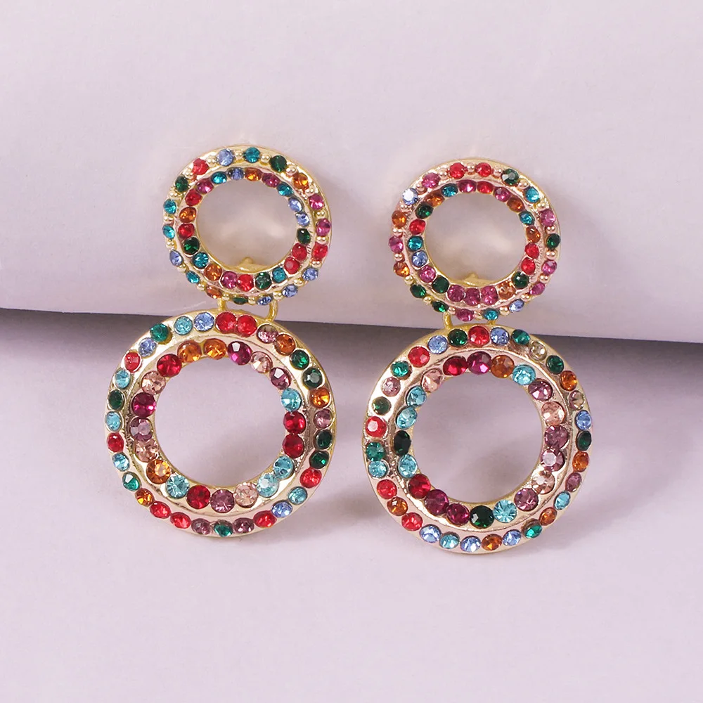 2020 Double Round Rhinestone Earrings Large Gold Earring Fashion Earrings Jewelry
2020 Double Round Rhinestone Earrings Large Gold Earring Fashion Earrings Jewelry