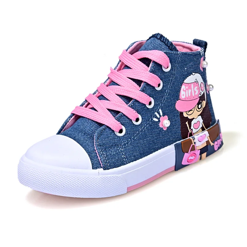 NEW cartoon canvas shoes girl princess shoes high-top children casual Flats sneakers student Non-slip and lightweight shoes, Blue
NEW cartoon canvas shoes girl princess shoes high-top children casual Flats sneakers student Non-slip and lightweight shoes, Blue