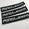 China Manufacture Black Rectangular Embroidery Patch with Merrow Border for Christmas Gift