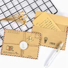 Vintage Large Postcard Letter Stationery Paper Airmail Retro School Office Gifts Kraft Paper Envelopes