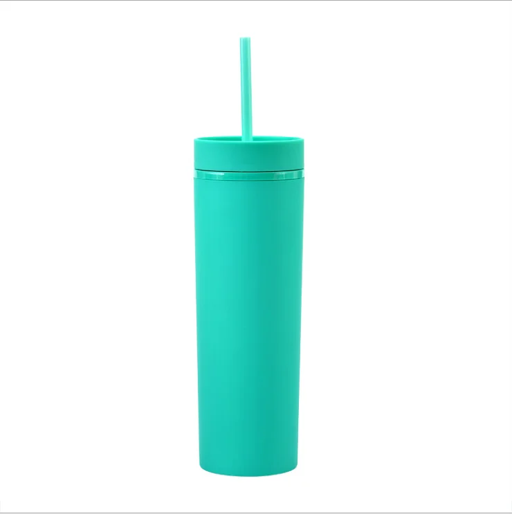 Popular 16oz straight clear plastic mug double wall acrylic skinny tumbler with lid and straw, Customized color
Popular 16oz straight clear plastic mug double wall acrylic skinny tumbler with lid and straw, Customized color