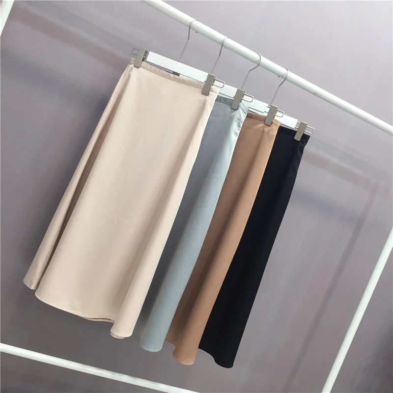 Women elegant OL Ladies Glossy Satin Skirt Plain Shiny Fashion Party Office Solid High Waist Skirts
Women elegant OL Ladies Glossy Satin Skirt Plain Shiny Fashion Party Office Solid High Waist Skirts