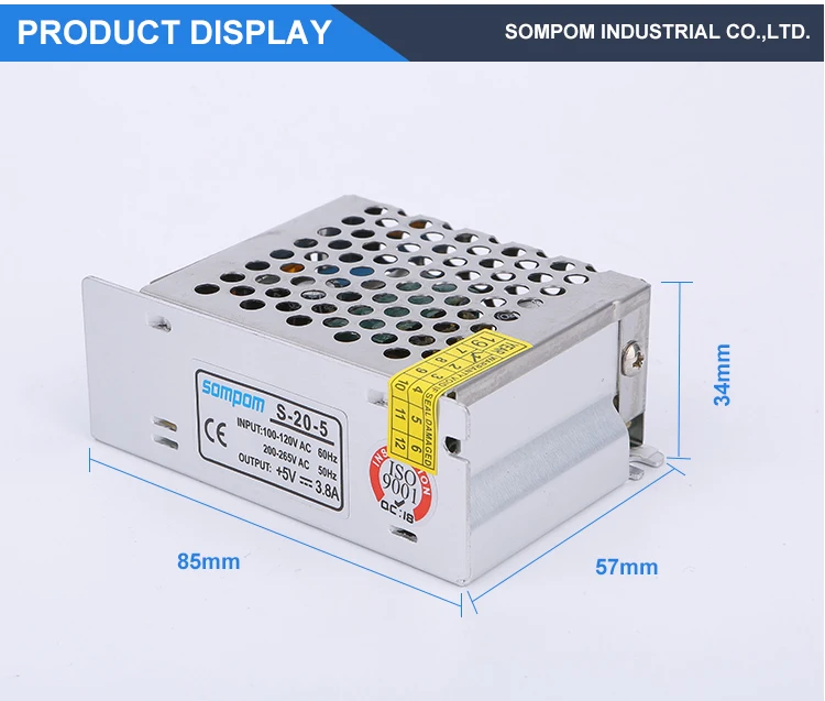 China manufacturer AC to DC 5V 3.8a power supply smps