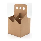 custom LOGO takeaway food container foldable egg tart storage anti-slip kraft paper boxes