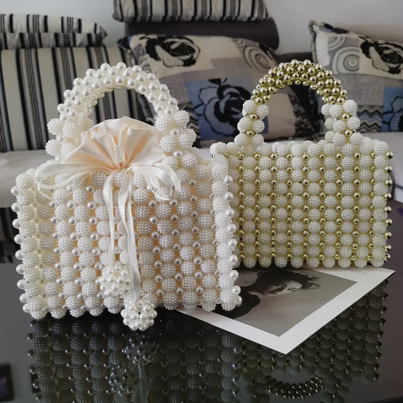 2021 Luxury fashion handmade pearl bag women pearl handle purse tote bag handbag, Pearl color;pearl+gold
2021 Luxury fashion handmade pearl bag women pearl handle purse tote bag handbag, Pearl color;pearl+gold