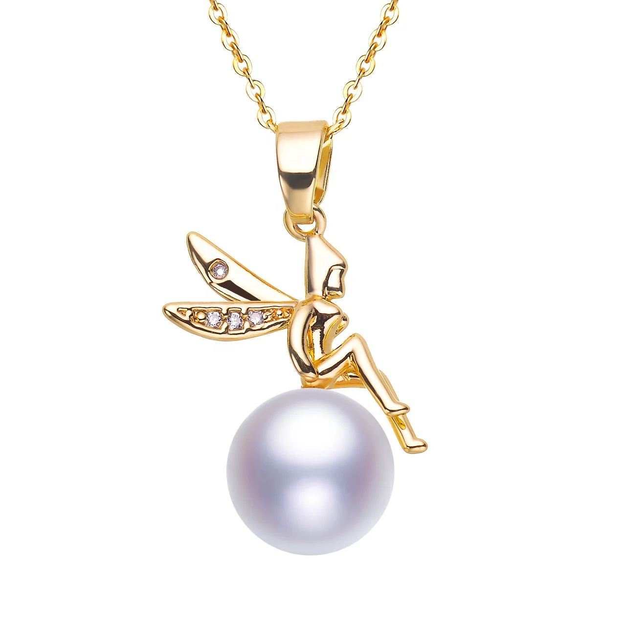 Trendy Pearls Pendant Women Chain Necklace Zircon Stone 14K Solid Link Chain Pearl Necklaces, White
Trendy Pearls Pendant Women Chain Necklace Zircon Stone 14K Solid Link Chain Pearl Necklaces, White