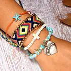 Europe Hot Selling Fashion Shell Bracelet For Women and Men 2019 New Bohemia Jewelry Handmade Rope Braided Friendship